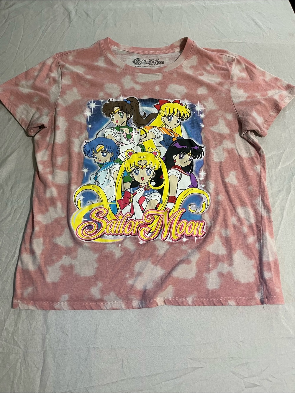Sailor Moon Pink Tie-Dye Graphic Tshirt Women’s Size XL